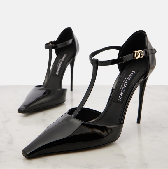 🔥🔥 Dolce & Gabbana Black DG patent leather pumps Size 36 BNWB 🔥🔥 - Picture 8 of 14